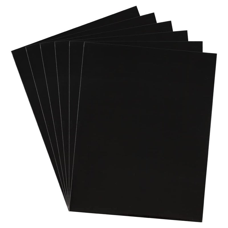 JAM PAPER Laminated Two Pocket Glossy School Folders - Letter Size - High Gloss Black - 6/Pack - Image 5